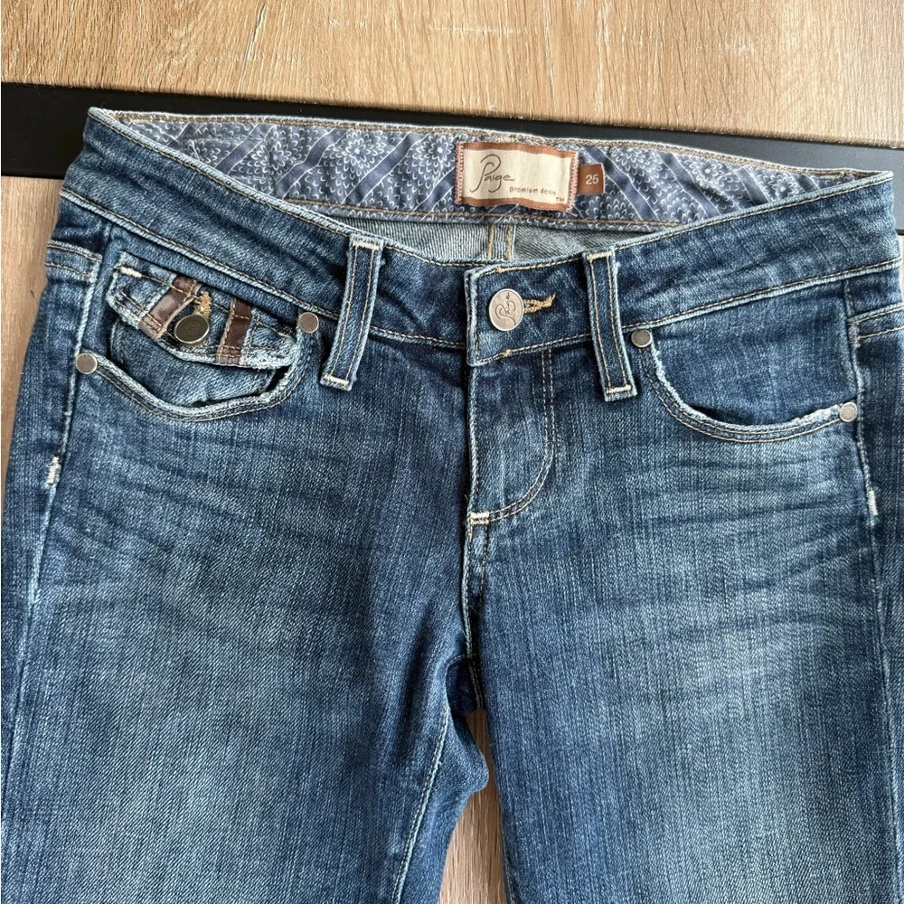 PAIGE Vintage Fairfax Blue Washed Flare‎ Jeans sz 25- Y2K